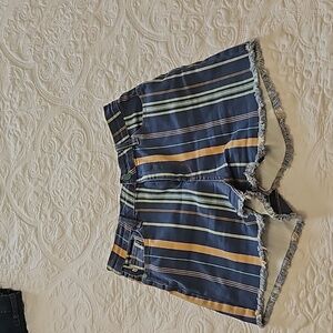 Judy Blue colorful striped denim shorts
